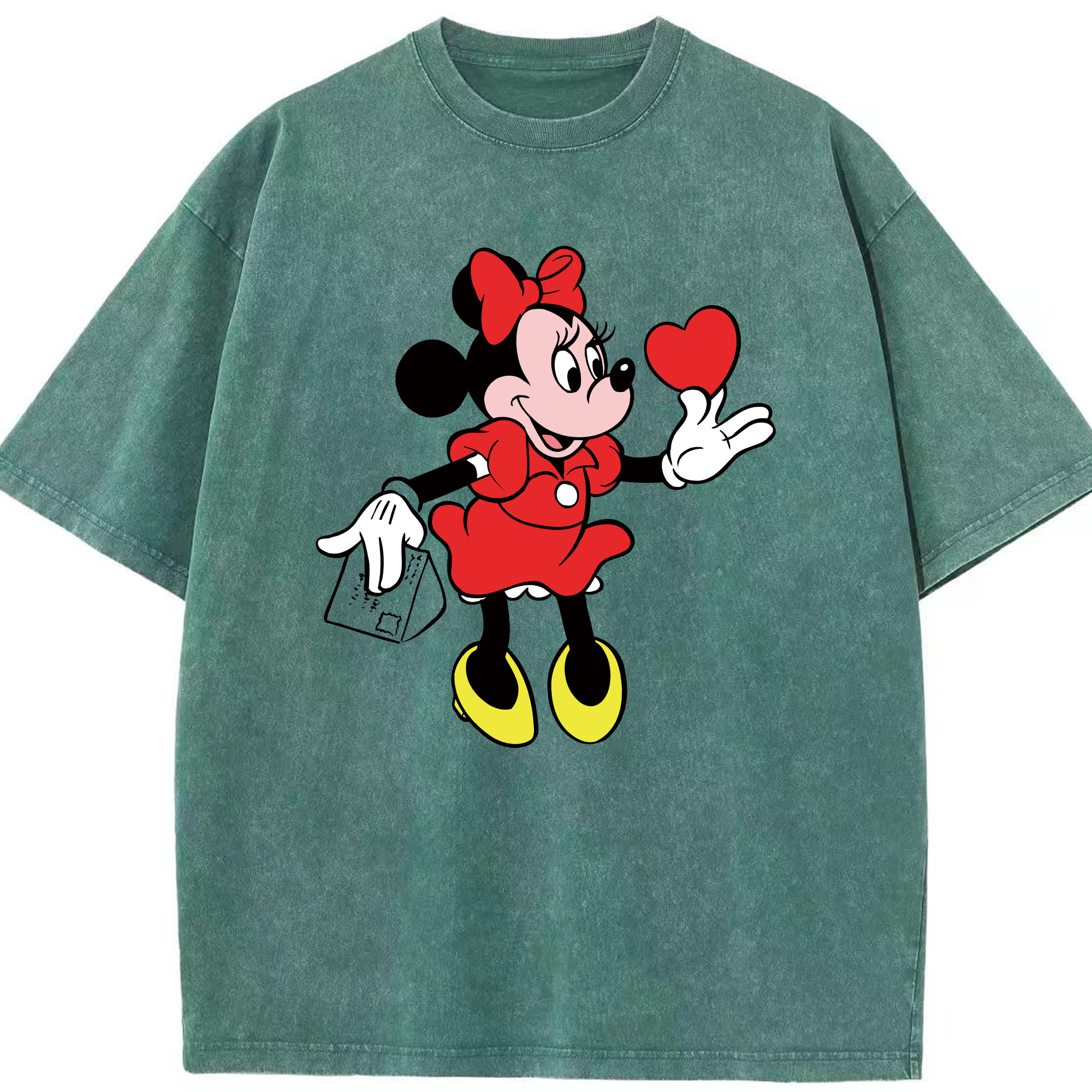 （画像用） ミッキーマウス Mickey Mouse 綿100% ヴィンテージ風 半袖Tシャツ（フロントプリント）